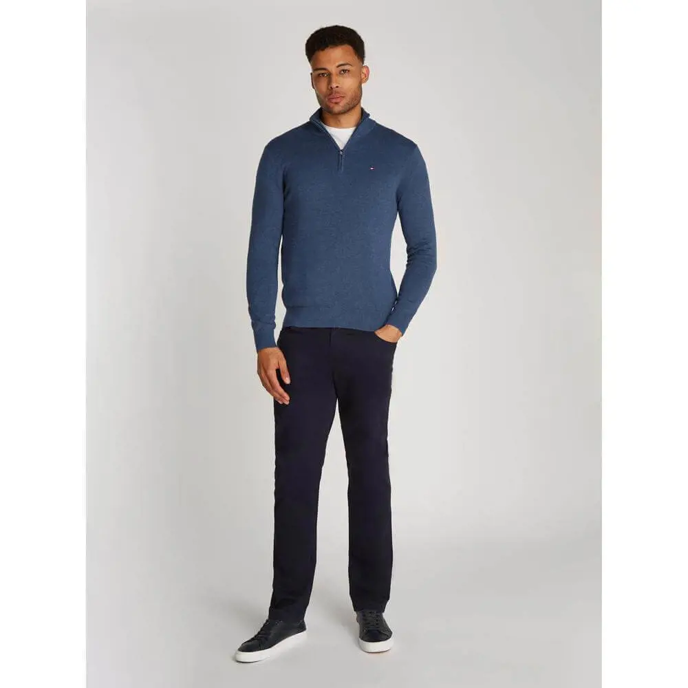 Tommy Hilfiger Flag Embroidery Quarter-Zip Jumper